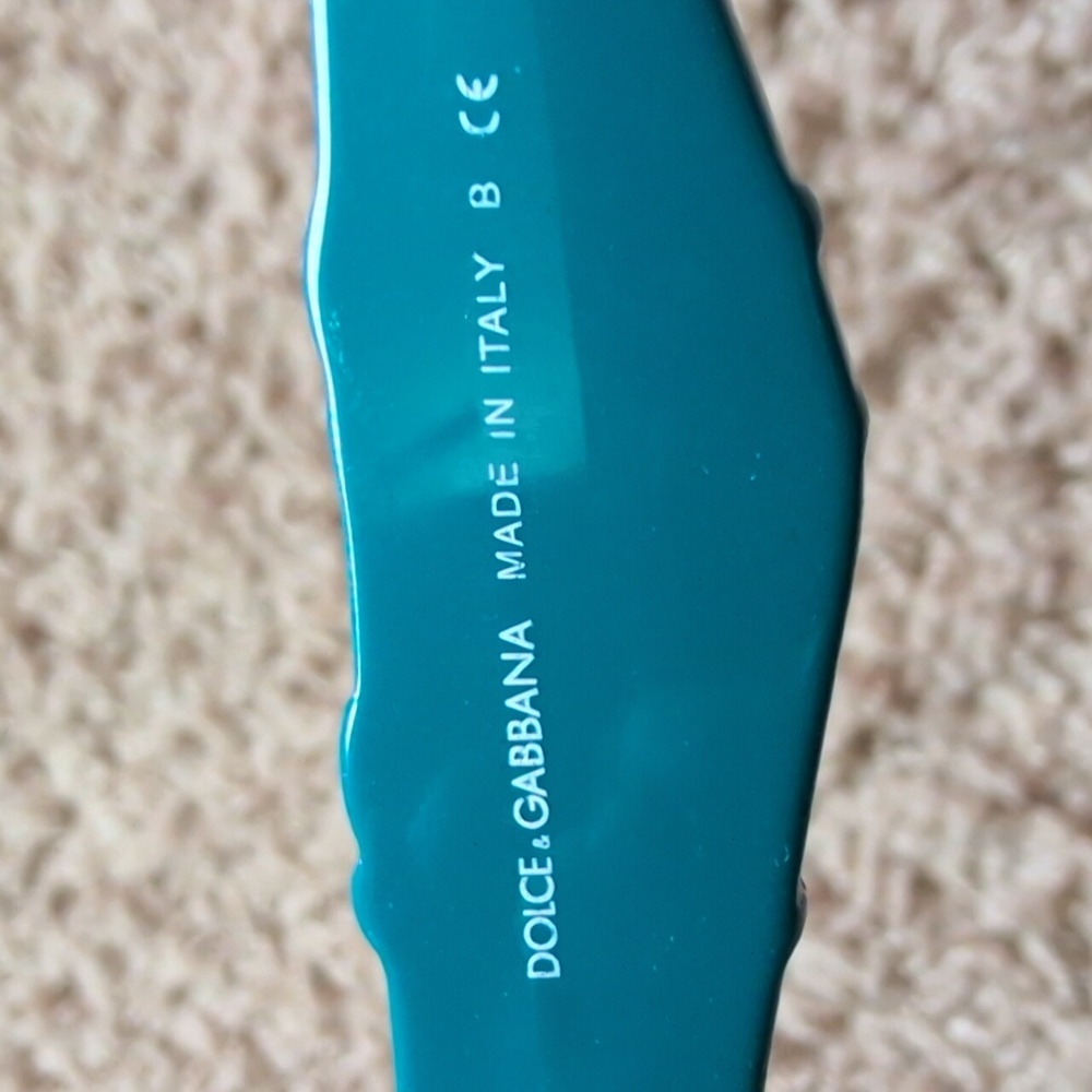 Dolce & Gabbana Teal Floral Sunglasses - Picture 5 of 6